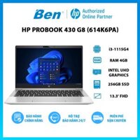 Laptop HP ProBook 430 G8614K6PAi3-1115G44GB256GBIntel UHD Graphics13.3 HDHàng chính hãng