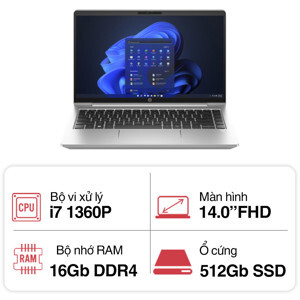 Laptop HP ProBook 440 G10 873C1PA - Intel Core i7-1360P, RAM 16GB, SSD 512GB, Intel Iris Xe Graphics, 14 inch
