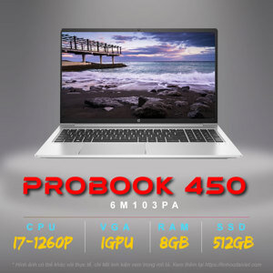 Laptop HP ProBook 450 G9 6M103PA - Intel core i7-1260P, 8GB RAM, SSD 512GB, Intel Iris Xe Graphics, 15.6 inch