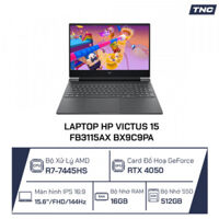 Laptop HP Victus 15-fb3115AX BX9C9PA Ryzen 7 7445HS/ 16GB/ 512GB SSD/ RTX 4050/ 15.6 Inch FHD/ Win 11/ Mica Silver