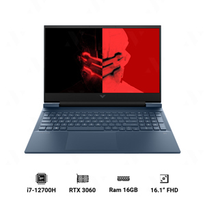 Laptop HP Victus 16-d1185TX 7C0S3PA - Intel Core i7-12700H, 16GB RAM, SSD 512GB, Nvidia Geforce RTX 3060 6GB GDDR6, 16.1 inch
