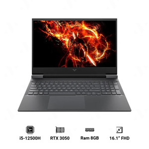 Laptop HP Victus 16-d1193TX 7C138PA - Intel Core i5-12500H, 8GB RAM, SSD 512GB, Nvidia GeForce RTX 3050 4GB GDDR6, 16.1 inch