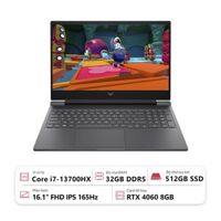 Laptop HP VICTUS 16-r0365TX AY8X8PA (Core i7-13700HX/ 32GB/ 512GB/ RTX 4060 8GB/ 16.1" FHD/ Win 11/ Đen)