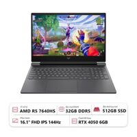 Laptop HP VICTUS 16-s0143AX 9Q990PA (AMD R5 7640HS/ 32GB/ 512GB/ RTX 4050 6GB/ 16.1" FHD/ Win 11/ Bạc)