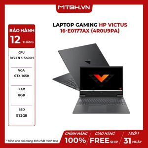 Laptop HP VIictus 16-e0177AX 4R0U9PA - AMD Ryzen 5 5600H, 8GB RAM, SSD 512GB, Nvidia GeForce GTX 1650 4GB GDDR6, 16.1 inch