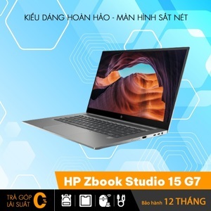 Laptop HP Zbook Studio 15 G7 - Intel Core i9-10885H, RAM 16GB, SSD 512GB, NVIDIA Quadro T1000 4GB GDDR6, 15.6 inch