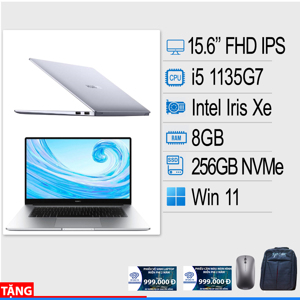 Laptop Huawei MateBook D 15 - AMD Ryzen 5 3500U, RAM 8GB, SSD 256GB, HDD 1TB, 15.6inch