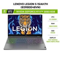 Laptop Lenovo Gaming Legion 5 15IAH7H 82RB0048VN ( Core i5 12500H/ 16Gb/ 512Gb SSD/ 15.6" FHD 165Hz/ RTX3060 6G/ Win11/Storm Grey/3Y)