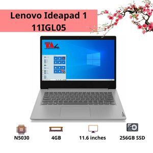 Laptop Lenovo IdeaPad 1 11IGL05 81VT006FVN - Intel Pentium Silver N5030, 4GB RAM, SSD 256GB, Intel UHD Graphics 605, 11.6 inch