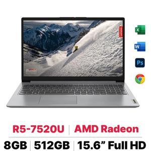 Laptop Lenovo Ideapad 1 15AMN7 82VG0022VN - AMD Ryzen 5-7520U, 8GB RAM, SSD 512GB, AMD Radeon 610M Graphics, 15.6 inch