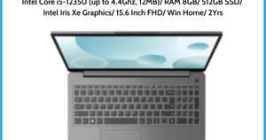 Laptop Lenovo IdeaPad 3 15IAU7 82RK001LVN - Intel Core i5-1235U, 8GB RAM, SSD 512GB, Intel UHD Graphics, 15.6 inch