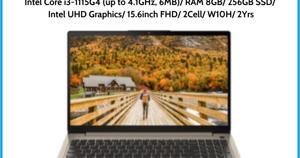 Laptop Lenovo IdeaPad 3 15ITL6 82H800M4VN - Intel Core i3-1115G4, 8GB RAM, SSD 256GB, Intel UHD Graphics, 15.6 inch