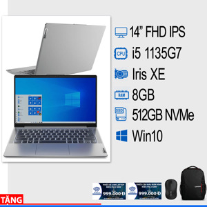 Laptop Lenovo IdeaPad 5 14ITL05 82FE00LLVN - Intel Core i5, 8GB RAM, SSSD 512GB, Intel Iris Xe Graphics, 14 icnh