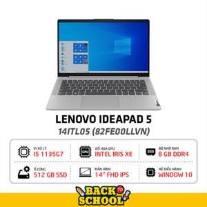 Laptop Lenovo IdeaPad 5 14ITL05 82FE00LLVN - Intel Core i5, 8GB RAM, SSSD 512GB, Intel Iris Xe Graphics, 14 icnh