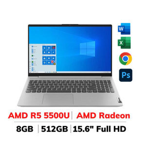 Laptop Lenovo IdeaPad 5 15ALC05 (82LN00CEVN) - R5 5500U, 8GB RAM, 512GB SSD, 15.6 FHD, Win11
