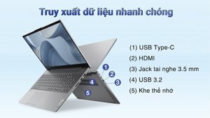 Laptop Lenovo IdeaPad 5 15IAL7 82SF006LVN - Intel core i5-1235U, 8GB RAM, SSD 512GB, Intel Iris Xe Graphics, 15.6 inch