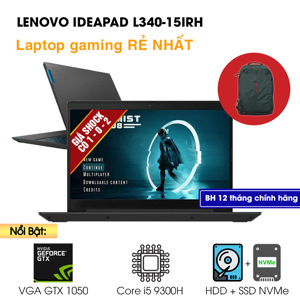 Laptop Lenovo IdeaPad L340 15IRH 81LK00FAVN - Intel Core i5 -9300H, 8GB RAM, HDD 1TB, Nvidia GeForce GTX 1050 3GB, 15.6 inch