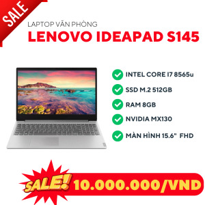 Laptop Lenovo Ideapad S145-15IWL 81MV00TAVN - Intel Core i7-8565U, 8GB RAM, SSD 256GB, Nvidia GeForce MX110 2GB, 15.6 inch