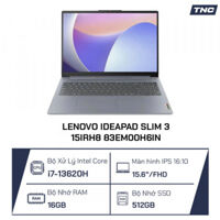 Laptop Lenovo Ideapad Slim 3 15IRH8 83EM00H6IN Core i7-13620H/ 16GB/ 512GB / Intel UHD Graphics/ 15.6inch FHD/ Grey/ Mới NK