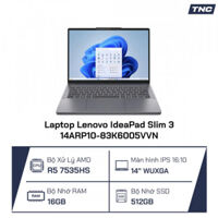 Laptop Lenovo IdeaPad Slim 3 14ARP10-83K6005VVN Ryzen 5-7535HS/ 16GB/ 512GB SSD/ 14.0 Inch WUXGA/ Win 11/ Xám