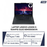 Laptop Lenovo Legion 5 15AHP10 OLED 83M00030VN Ryzen 7 260/ 24GB/ 1TB/ 15.1 Inch WQXGA OLED/ RTX 5060 8GB/ Win 11