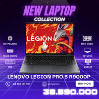 Laptop Lenovo Legion Pro 5 R9000P 2023 (R9-7945HX/ RTX 4060/ Ram 16GB/ SSD 1TB/ 16' QHD 240Hz)