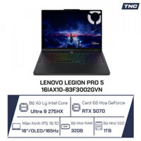 Laptop Lenovo Legion Pro 5 16IAX10-83F3002GVN Ultra 9-275HX/ 32GB/ 1TB/ RTX5070 8GB/ 16 inch WQXGA 165Hz/ Office/ Win 11/ Eclipse