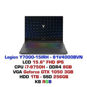 Laptop Lenovo Legion Y7000-15IRH 81V4000BVN - Intel Core i7-9750H, 8GB RAM, HDD 1TB + SSD 256GB, Nvidia GeForce GTX 1050 3GB GDDR5. 15.6 inch