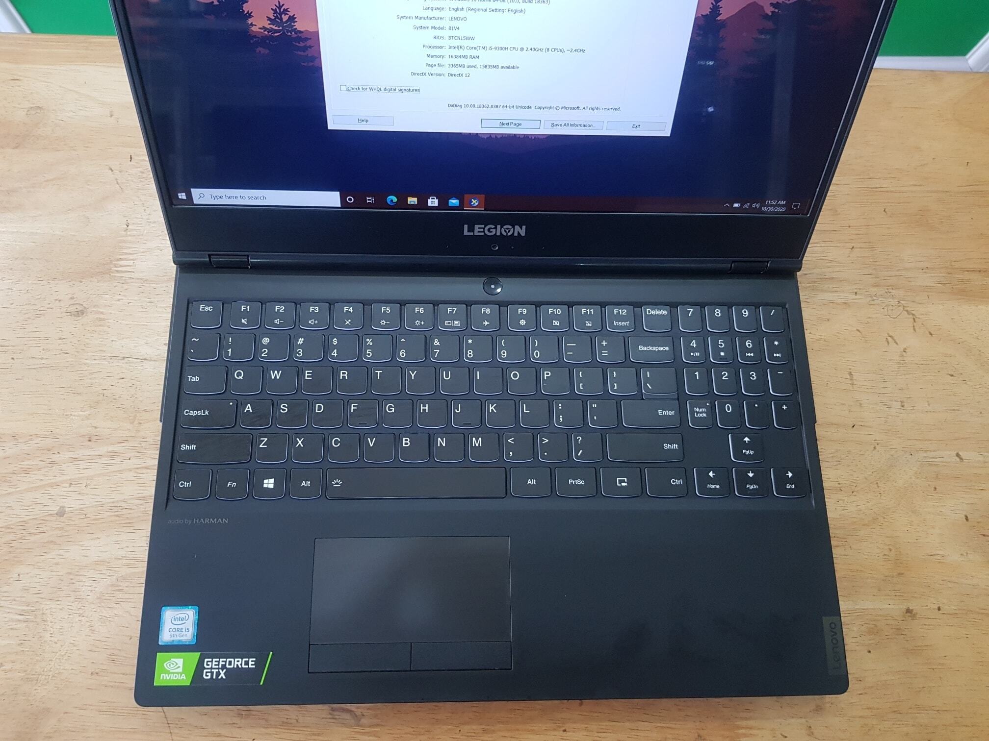 Laptop Lenovo Legion Y7000-15IRH 81V4000AVN - Intel Core i5-9300H, 8GB RAM, HDD 1TB + SSD 256GB, Nvidia GeForce GTX 1050 3GB GDDR5, 15.6 inch