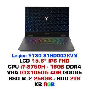 Laptop Lenovo Legion Y730-15ICH 81HD003KVN - Intel core i7-8750H, 16GB RAM, HDD 2TB + SSD 256GB, Nvidia GTX1050 TI 4GB DDR5, 15.6 inch