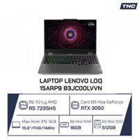 Laptop Lenovo LOQ 15ARP9 83JC00LVVN Ryzen 5-7235HS/ 16GB/ 512GB SSD/ 15.6 Inch FHD/ RTX 3050/ Win 11/ Xám