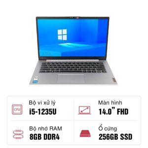 Laptop Lenovo S14 G3 IAP 82TW000HVN - Intel Core i5-1235U, 8GB RAM, SSD 256GB, Intel Iris Xe Graphics, 14 inch