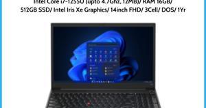 Laptop Lenovo ThinkPad E14 Gen 4 21E4S0FV00 - Intel Core i7 1255U, 16GB RAM, SSD 512GB, Intel Iris Xe Graphics, 14 inch