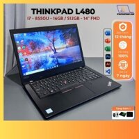 Laptop Lenovo Thinkpad L480 i7-8550U/16GB/512GB SSD/14inch FHD 1920x1080, máy đẹp pin trâu, siêu bền