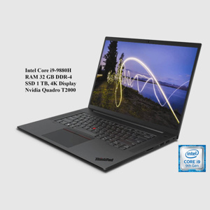 Laptop Lenovo ThinkPad P1 Gen 2 Core i7 9750H, 16GB RAM, SSD 512GB, Nvidia Quadro T1000, 15.6 inch