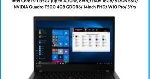 Laptop Lenovo Thinkpad P14s G2 20VYS27N00 - Intel Core i5-1135G7, 16GB RAM, SSD 512GB, Nvidia Quadro T500 4GB GDDR6, 14 inch