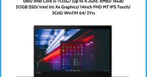 Laptop Lenovo Thinkpad T14 Gen 2 20W000NCVN - Intel core i5-1135G7, 16GB RAM, SSD 512GB, Intel Iris Xe Graphics, 14 inch