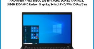 Laptop Lenovo ThinkPad T14s Gen 2 20XF006NVN - AMD Ryzen 7 PRO 5850U, 16GB RAM, SSD 512GB, AMD Radeon Graphics, 14 inch