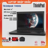 Laptop Lenovo ThinkPad T450s i5-5300U | 8GB | SSD 256GB | 14" | FHD - Hàng nhập khẩu USA Mới 99%