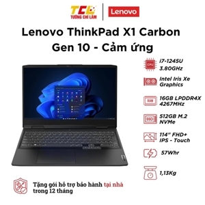Laptop Lenovo ThinkPad X1 Carbon Gen 10 - Intel core i7-1265U, 16GB RAM, SSD 512GB, Intel Iris Xe Graphics, 14 inch