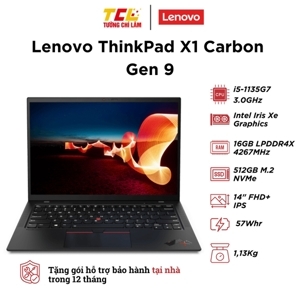 Laptop Lenovo ThinkPad X1 Carbon Gen 9 - Intel Core i5-1135G7, RAM 16GB, SSD 512GB, Intel Iris Xe Graphics, 14 inch