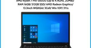 Laptop Lenovo ThinkPad X13 Gen 2 20XH006EVN - AMD Ryzen 7 PRO 5850U, 16GB RAM, SSD 512GB, AMD Radeon Graphics, 13.3 inch