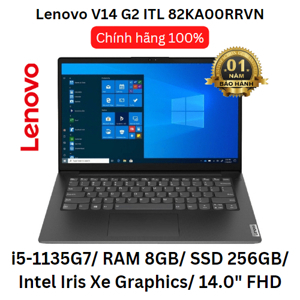Laptop Lenovo V14 G2 82KA00RRVN - Intel Core i5 1135G7, 8GB RAM, SSd 256GB, Intel Iris Xe Graphics, 14 inch