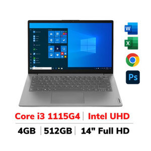 Laptop Lenovo V14 G2 ITL 82KA00S1VN - Intel Core i3-1115G4, RAM 4GB, 512GB SSD, VGA Integrated Intel UHD Graphics, 14 inch