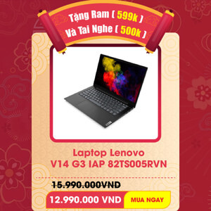 Laptop Lenovo V14 G3 IAP 82TS005RVN - Intel Core i5-1235U, 8GB RAM, SSD 256GB, Intel Iris Xe Graphics, 14 inch
