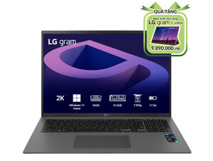Laptop LG Gram 2022 17Z90Q-G.AH76A5 - Intel Core i7, 16GB RAM, SSD 512GB, Intel Iris Xe Graphics, 17 inch