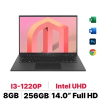 Laptop LG Gram 2022 14Z90Q-G.AJ32A5 - Intel core i3, 8GB RAM, SSD 256GB, Intel UHD Graphics, 14 inch