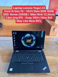 LAPTOP LIKE NEW | Laptop Lenovo Yoga L13: i5-1031 / Ram 16GB / SSD 256GB / Màn Hình 13.3inch /Cảm ứng IPS, Xoay 360*/ KÈM BÚT