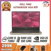 Laptop mỏng nhẹ Dell 7460 Core i5,laptop cũ chơi game cơ bản đồ họa giá rẻ