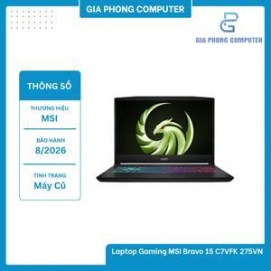 Laptop MSI Bravo 15 C7VFK 275VN - AMD Ryzen R7-5800H, 8GB RAM, SSD 512GB, AMD Radeon RX 5500M 4GB GDDR6, 15.6 inch